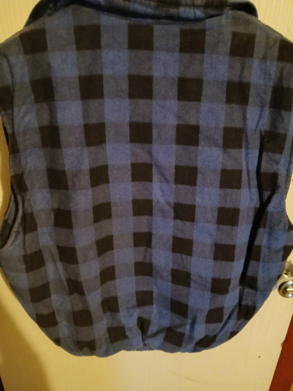 Ozark Trail Kids Blue and Black Plaid Puffer Vest